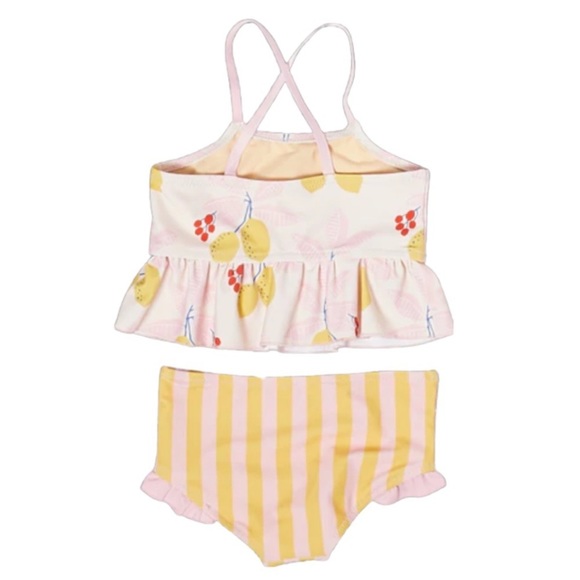 PINK CHICKEN - Joy Tankini Swimsuit in Antique White Lemons - Picture 6 of 15